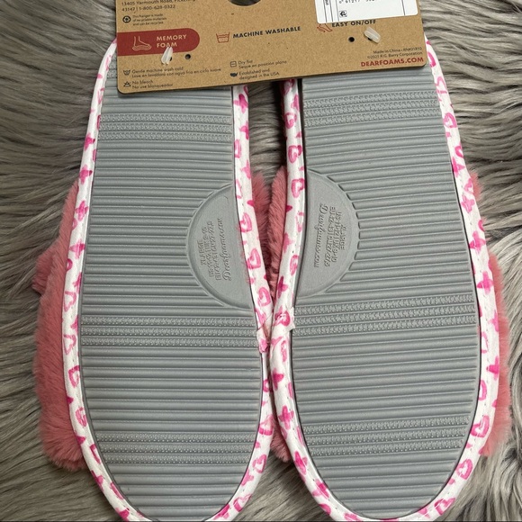 NEW! Dearfoams Dluxe Memory Foam Slippers XL be mine - Picture 5 of 6